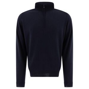 JOHN SMEDLEY Men's Quarter-Zip Pullover Sweater Men BLUE Sweaters & Cardigans